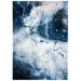 SAFAVIEH Galaxy Kalden Astronomy Area Rug 6 7 x 9 Blue/Ivory