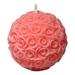 Rose Ball Candles - 3 Inch Rustic Ball Candles for Wedding Decoration Celebrations Holiday Candles and Home Decor