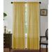 Sapphire Home 2 Panels Window Sheer Curtains 54 x 84 Inches 108 Total Width Voile Panels for Bedroom Living Room Rod Pocket Decorative Curtains Solid Sheer Curtains Light Gold
