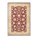 Hand-Knotted Wool Oriental Traditional Red Square Area Rug 4 2 x 6 4