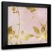 Carson Danielle 12x12 Black Modern Framed Museum Art Print Titled - Nature Gold on Pink Blush III