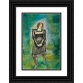 Karl Wiener 18x24 Black Ornate Framed Double Matted Museum Art Print Titled: Without Title (Female Figure) (Approx. 1940)