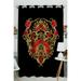 ECZJNT element red roses pearls Blackout Window Curtain Drapery Panels 52x84 Inch One Piece