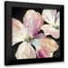 Loreth Lanie 12x12 Black Modern Framed Museum Art Print Titled - Soft Flower Song on Black I