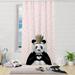 3S Brother s Romantic Panda Pink 100% Blackout Curtains for Kids Bedroom Thermal Insulated Noise Reducing Home DÃ©cor Printed Window Curtains Single Curtain Panel - Made in Turkey (52 Wx84 L)