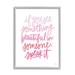 Stupell Industries See Something Beautiful in Someone Motivational Phrase Pink Typography Graphic Art Gray Framed Art Print Wall Art 24x30 by House Fenway