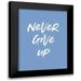 Seven Trees Design 15x18 Black Modern Framed Museum Art Print Titled - Never Give Up