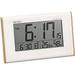 Seiko Clock Alarm Clock Radio Digital Calendar Temperature Humidity Display Light brown wood grain pattern SQ771B SEIKO// Movement/ Battery