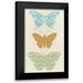 Vess June Erica 10x14 Black Modern Framed Museum Art Print Titled - Butterfly Patterns IV