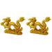 2X Chinese Zodiac Golden Dragon Statue Animal Decoration