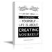 wall26 - Black and White Quote - Life Isn t About Finding Yourself Life is About Creating Yourself by George Bernard Shaw - Canvas Art Home Art - 12x18 inches