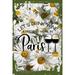 Daisy Flower Wall Art Let s drink wine & pretend we re in Paris caps cursive funny Tin Wall Sign 8 x 12 Decor Funny Gift