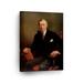 Smile Art Design 28th President of The United States of America Woodrow Wilson Portrait Oil Painting Canvas Wall Art Print American History Political Icon Office Library Living Room Home Decor 22x15