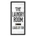 Stupell Industries Loads of Fun Laundry Room Rustic Clothespin Design Framed Wall Art 10 x 24 Design by Kim Allen