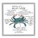 Stupell Industries Crab Anatomy Facts Educational Sea Life Diagram Graphic Art Gray Framed Art Print Wall Art Design by Dishique