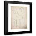 William Simpson 17x24 Black Modern Framed Museum Art Print Titled - Studies of Camels Lahore 17 February 1860 (1860)