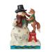 Enesco Jim Shore Heartwood Creek Snowman with Fox Figurine 8.25 Inch 6011162