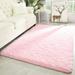 Arogan Modern Soft Fluffy Carpet for Living Room Bedroom and Children s Room Pink 5 x8 .