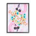 Stupell Industries Pink Summer Flamingos Pool Float Tropical Sunglasses Graphic Art Black Framed Art Print Wall Art Design by Ziwei Li