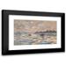 Claude Monet 24x16 Black Modern Framed Museum Art Print Titled - The Seine in Lavacourt Debacle (1880)