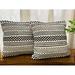 Nature4u Boho Throw Pillow Covers for Couch Sofa 18 x 18 Inch Cotton Hand-Woven Tufted Decorative Pillows Covers Bedroom Living Room Farmhouse Pillow Case with Tassels Natural Black 18 x 18 2 pc