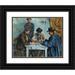 Paul CÃ©zanne 24x20 Black Ornate Framed Double Matted Museum Art Print Titled: The Card Players (1890-92)