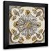 Zarris Chariklia 15x15 Black Modern Framed Museum Art Print Titled - Non-Emb. Block Print Tile VII