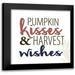 Allen Kimberly 15x15 Black Modern Framed Museum Art Print Titled - Pumpkin Kisses and Harvest Wishes