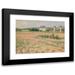 French School 24x18 Black Modern Framed Museum Art Print Titled - French Country Landscape with Houses in the Distance (circa 1890-1910)