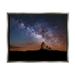 Stupell Industries Dazzling Starry Sky Milky Way Desert Butte Graphic Art Luster Gray Floating Framed Canvas Print Wall Art Design by Royce Bair