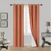 1 PAIR ORANGE ADAM 84 LENGTH Insulated Lined 100% Heavy Thick Blackout BRONZE Grommet Window Curtain Panels Drapes NOT SEE THROUGH ENERGEY SAVING