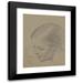 Enoch Wood Perry Jr. 19x24 Black Modern Framed Museum Art Print Titled - Studies of a Female Head (Recto) (C. 1850-1870)