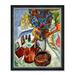 DECORARTS - Still Life with Jug and African Bowl by Ernst Ludwig Kirchner. Fine Art Reproductions. Giclee Print in Black Frame and Silver Trim for Wall Decor Framed Size: 27.25 W x 33.25 H
