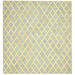 Hand Woven Yellow Leather / Cotton Rug 6X6 Modern Moroccan Trellis Room Size