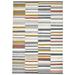 Wool Multi Color Rug 4 X 6 Modern Dhurrie Moroccan Striped Room Size Carpet
