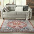 Nourison Passion Red Multi Colored 3 9 x 5 9 Area Rug Contemporary Boho Bed Room Living Room Dining Room Kitchen Easy Cleaning Non Shedding (4 x 6 )