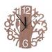 3D Digital Hollow Circular Tree Wall Clock Wooden Ornaments Wall Clock Wall with Simple Wooden Wall Clock