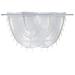 Dtydtpe Drapery White Diamond Sheer Embroidered Waterfall Window Valance Tassel Trim