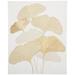 HOMCOM Hand-Painted Canvas Wall Art for Living Room Bedroom Painting Gold Ginkgo Leaves 39.25 x 31.5