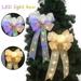 Christmas LED Tree Bow Christmas Tree Topper Christmas Tree Ornaments LED Ribbon Bows Christmas Decoration LED Lighted Bowknot for Christmas Tree Wreaths