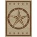 Mayberry Rug HS3681 2X8 2 ft. 2 in. x 7 ft. 7 in. Hearthside Western Star Area Rug Beige