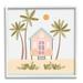 Stupell Industries Tropical Summer Paradise Beachside House Palm Trees Framed Wall Art 24 x 24 Design by Nina Muis Surface Design