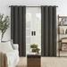 Eclipse Allure Draft Stopper 100% Blackout Grommet Top Curtain Panel Charcoal Grey 50 x 95