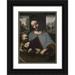 Leonardo da Vinci 18x24 Black Ornate Framed Double Matted Museum Art Print Titled: Virgin and Child (C. 1500)