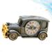 Frcolor 1pc Classic Car Shape Clock Desktop Alarm Clock Bedside Clock Room Decoration for Home Dorm Office Black Silver