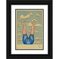 Karl Wiener 18x24 Black Ornate Framed Double Matted Museum Art Print Titled: Ascension (1942)