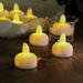 1 Set Flameless LED Tea Light Candles Warm White Battery Operated Tealight Candles for Holiday Home Party Plastic Red