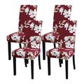 IROOM Chair Covers for Dining Room Set of 4 Stretch Kitchen Chair Slipcover 4 Pieces Parson Chair Cover 4 Pack Washable and Removable (Romantic)