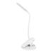 OUNONA 1Pc LED Mini Table Lamp Eye-caring Reading Lamp Portable Desk Lamp Table Light with Clamp Plug-in for Bedroom Dorm Office (White)