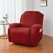 Goory Elastic Sofa Covers Recliner Armchair Cover Stretch Slipcover Plain Solid Color Couch Cover Furniture Protector Red 3 Seat